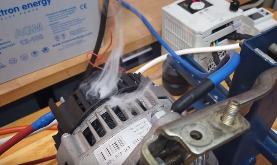 Overheating an alternator while charging lithium batteries on low RPM