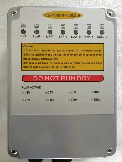 a solar pump controller used to control pumps without a battery